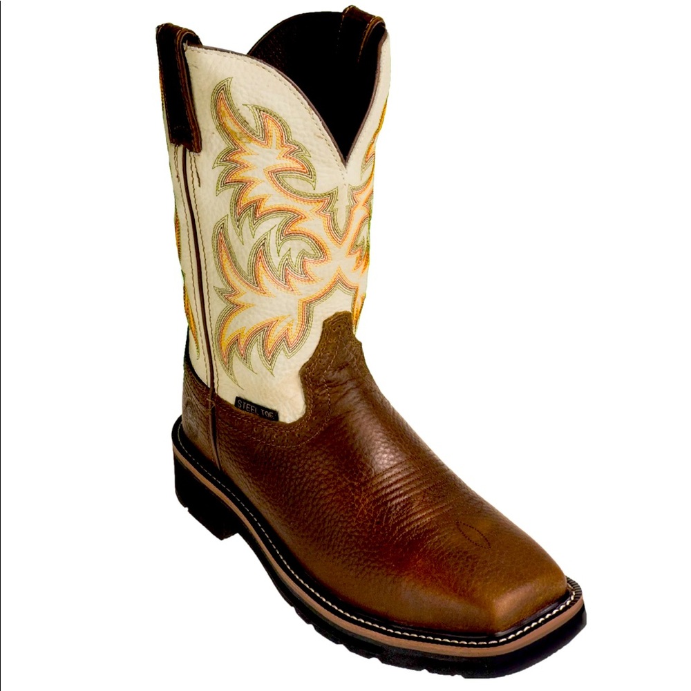 Justin Men's Steel Toe 11-Inch Cowboy Work Boots